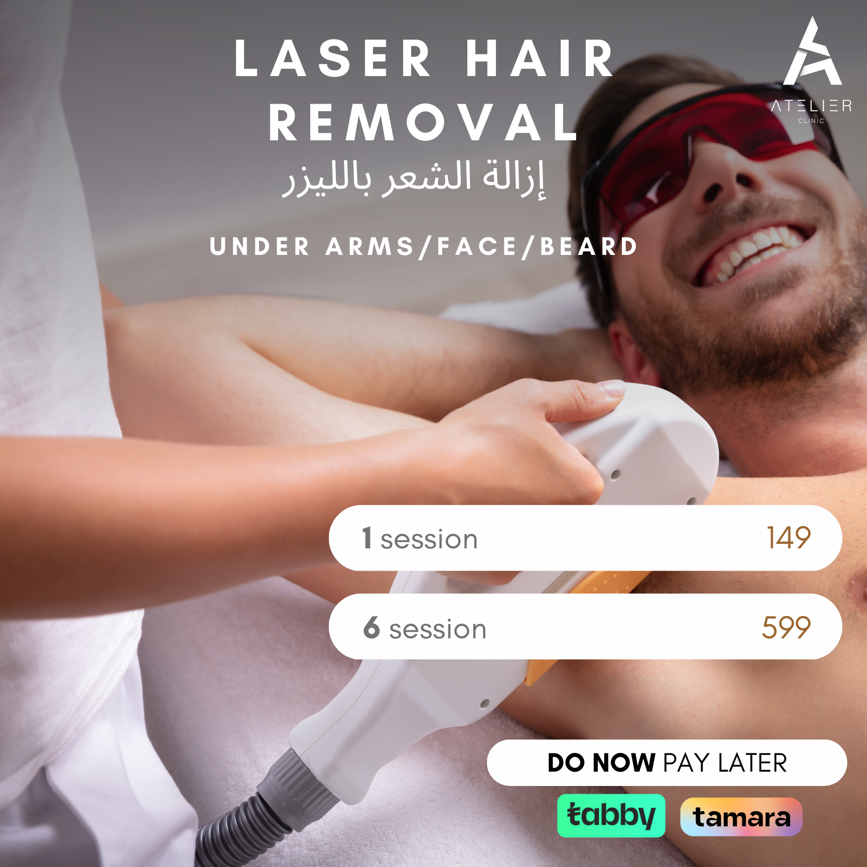 Laser hair REmoval Under Arms Package